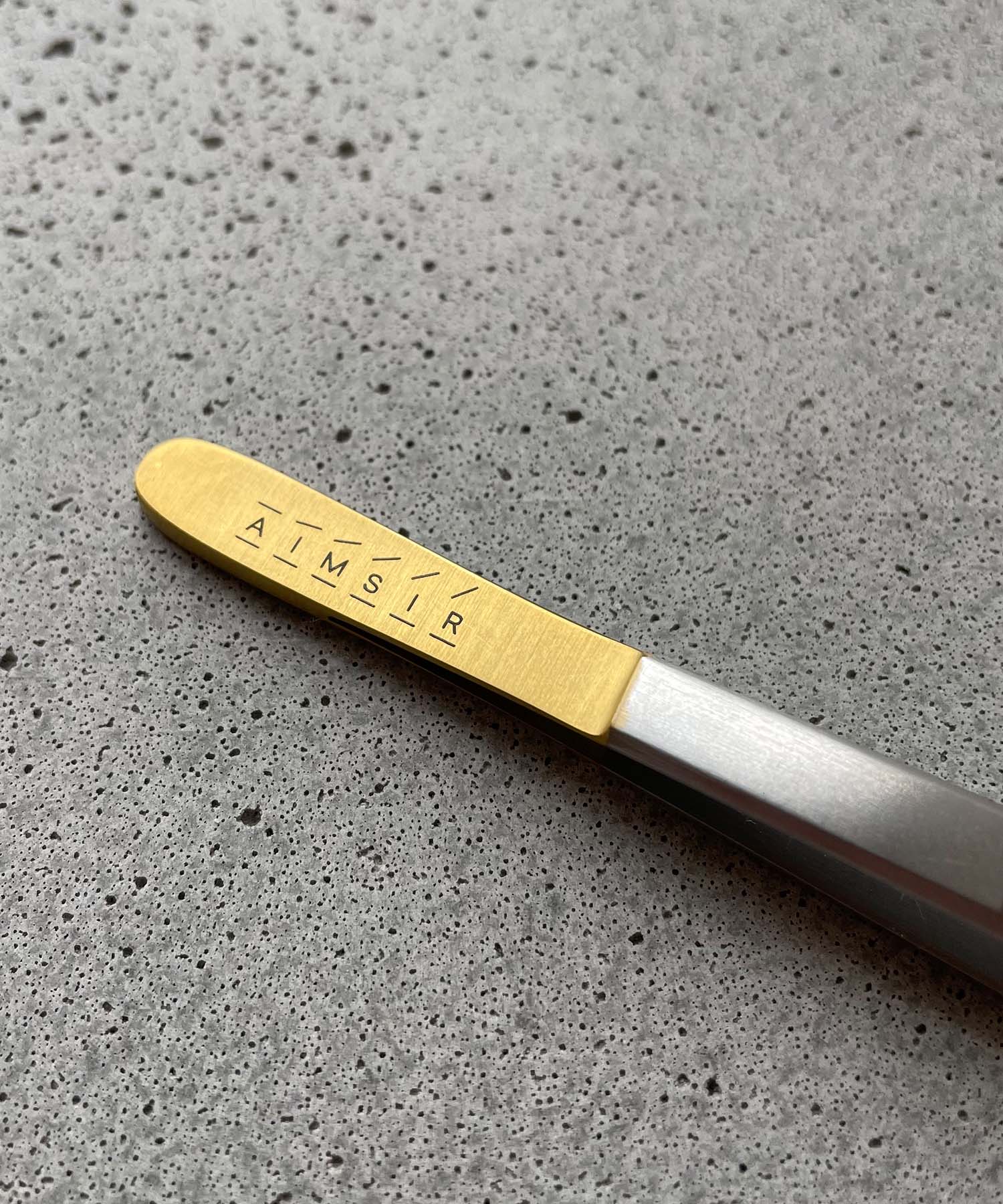 Gold Top Kitchen Tweezers Engraved with  the Restaurant logo - Aimsir.