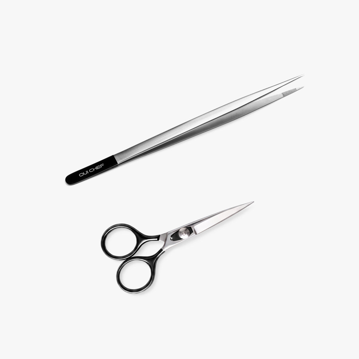 FineTouch Medium Chef's Tweezers & Gloss-Top SuperSharp Scissors