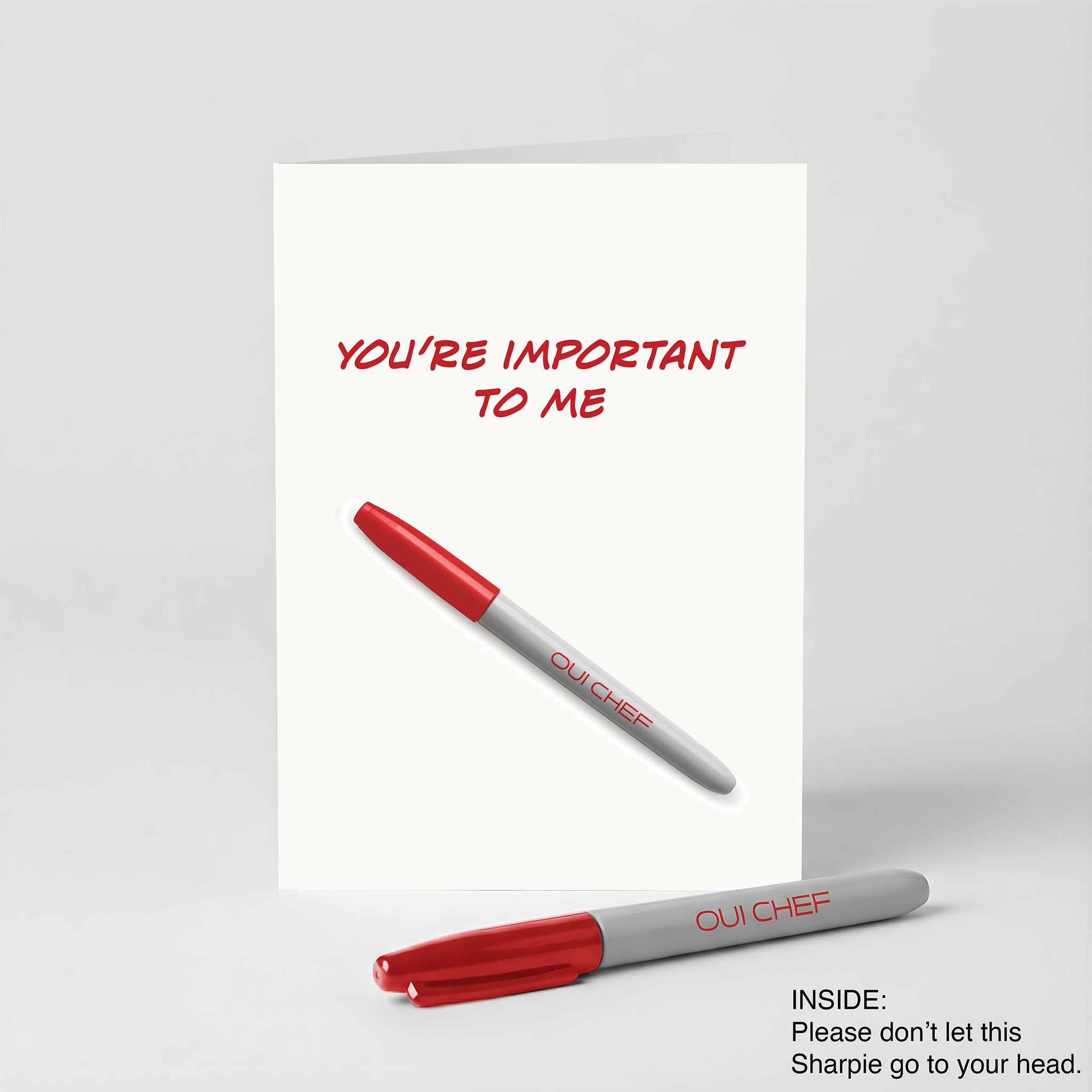 You’re Important To Me Greeting Card + Red Sharpie