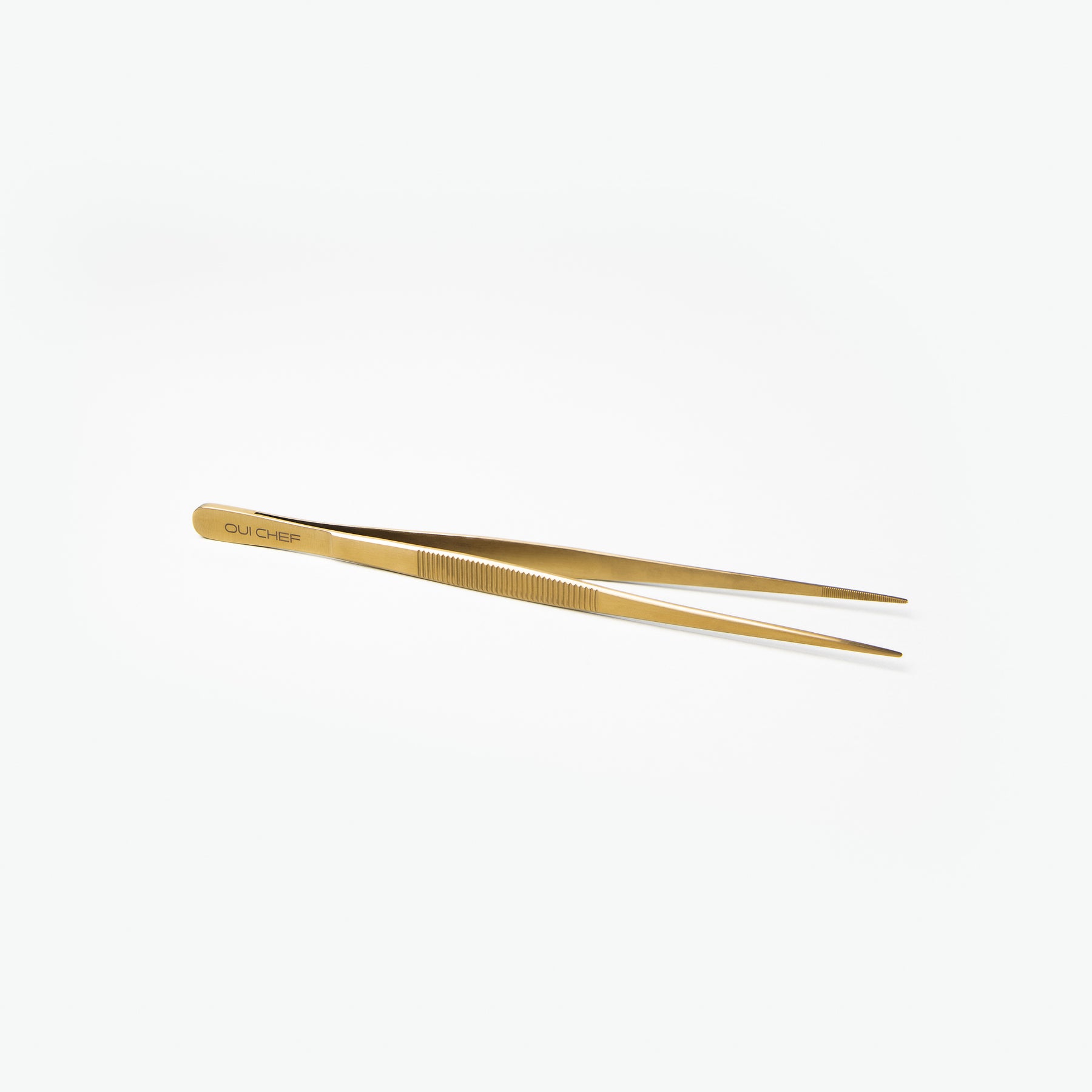 Oui-Chef-20cm-Straight-SuperFine-Tweezers-Gold