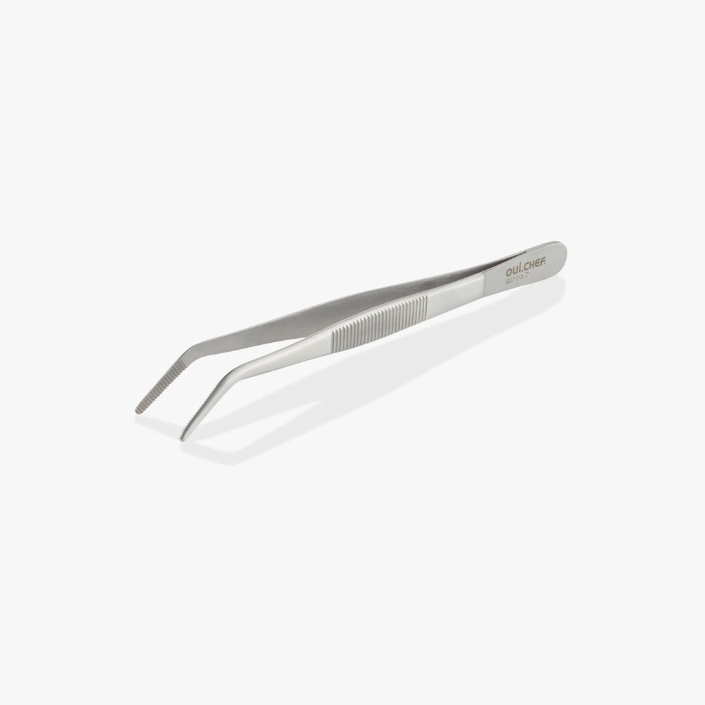 OUI CHEF High Precision Angled Tip Chef's Tweezers (14cm/5.12)